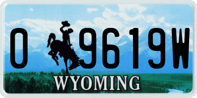 WY license plate 09619W