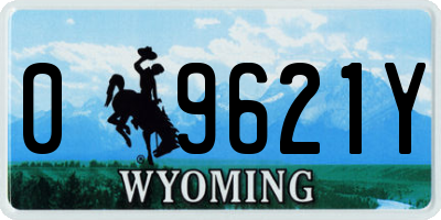 WY license plate 09621Y