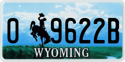 WY license plate 09622B
