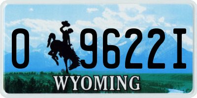 WY license plate 09622I