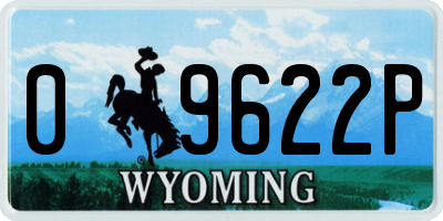 WY license plate 09622P
