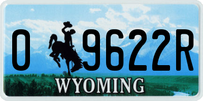 WY license plate 09622R