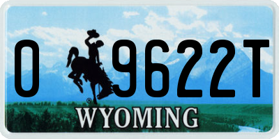 WY license plate 09622T
