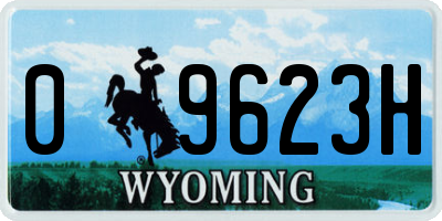 WY license plate 09623H