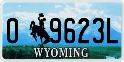 WY license plate 09623L