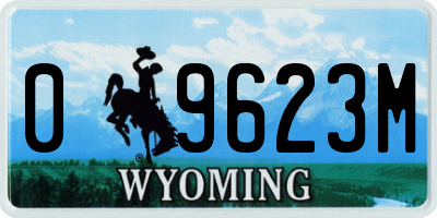 WY license plate 09623M