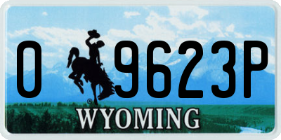 WY license plate 09623P