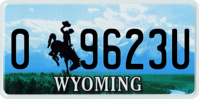 WY license plate 09623U
