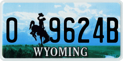 WY license plate 09624B