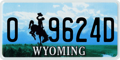 WY license plate 09624D