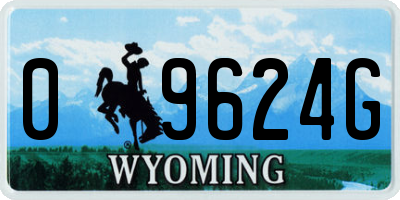 WY license plate 09624G