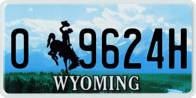 WY license plate 09624H