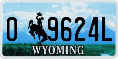 WY license plate 09624L