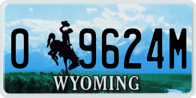WY license plate 09624M