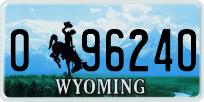 WY license plate 09624O