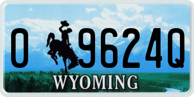 WY license plate 09624Q