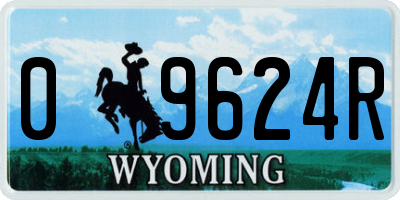 WY license plate 09624R