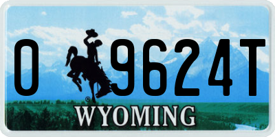 WY license plate 09624T
