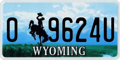 WY license plate 09624U