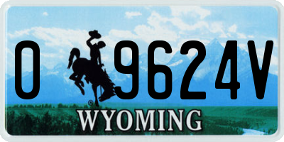 WY license plate 09624V