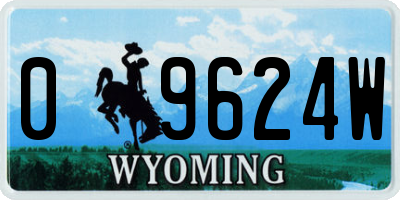 WY license plate 09624W