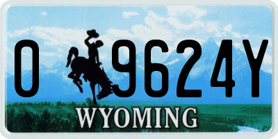 WY license plate 09624Y