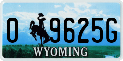 WY license plate 09625G