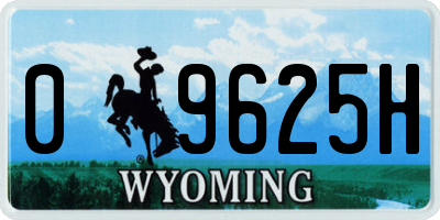 WY license plate 09625H