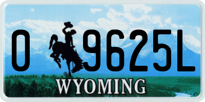 WY license plate 09625L
