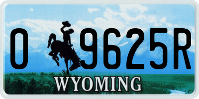 WY license plate 09625R