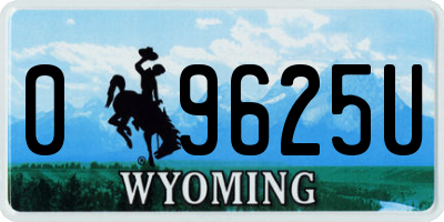 WY license plate 09625U