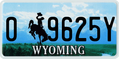 WY license plate 09625Y