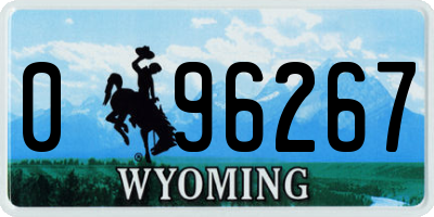 WY license plate 096267