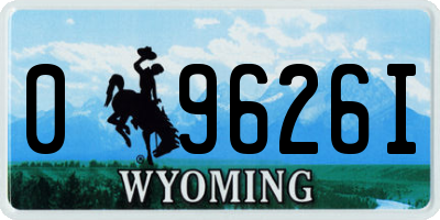 WY license plate 09626I