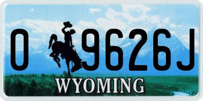 WY license plate 09626J
