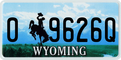 WY license plate 09626Q