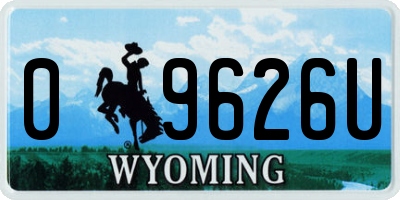 WY license plate 09626U