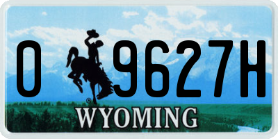 WY license plate 09627H