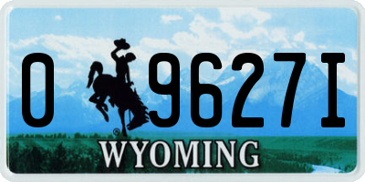 WY license plate 09627I