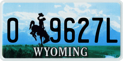 WY license plate 09627L