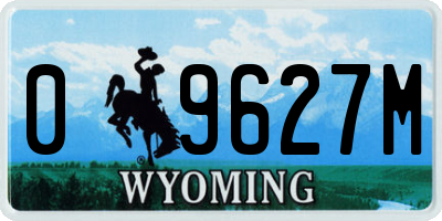 WY license plate 09627M