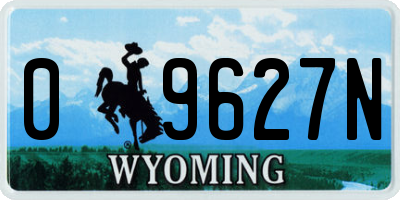 WY license plate 09627N