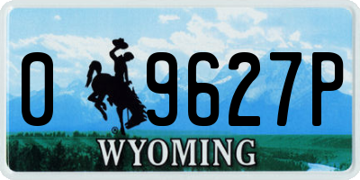 WY license plate 09627P