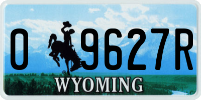 WY license plate 09627R