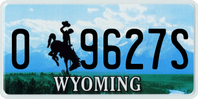 WY license plate 09627S