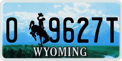 WY license plate 09627T