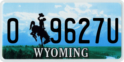 WY license plate 09627U