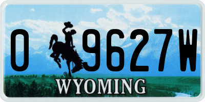WY license plate 09627W