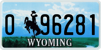 WY license plate 096281