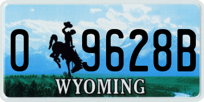 WY license plate 09628B